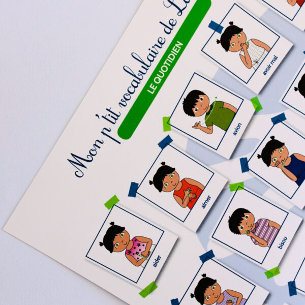 Affiche Mon P'tit Vocabulaire du quotidien - Langue des Signes – Image 2